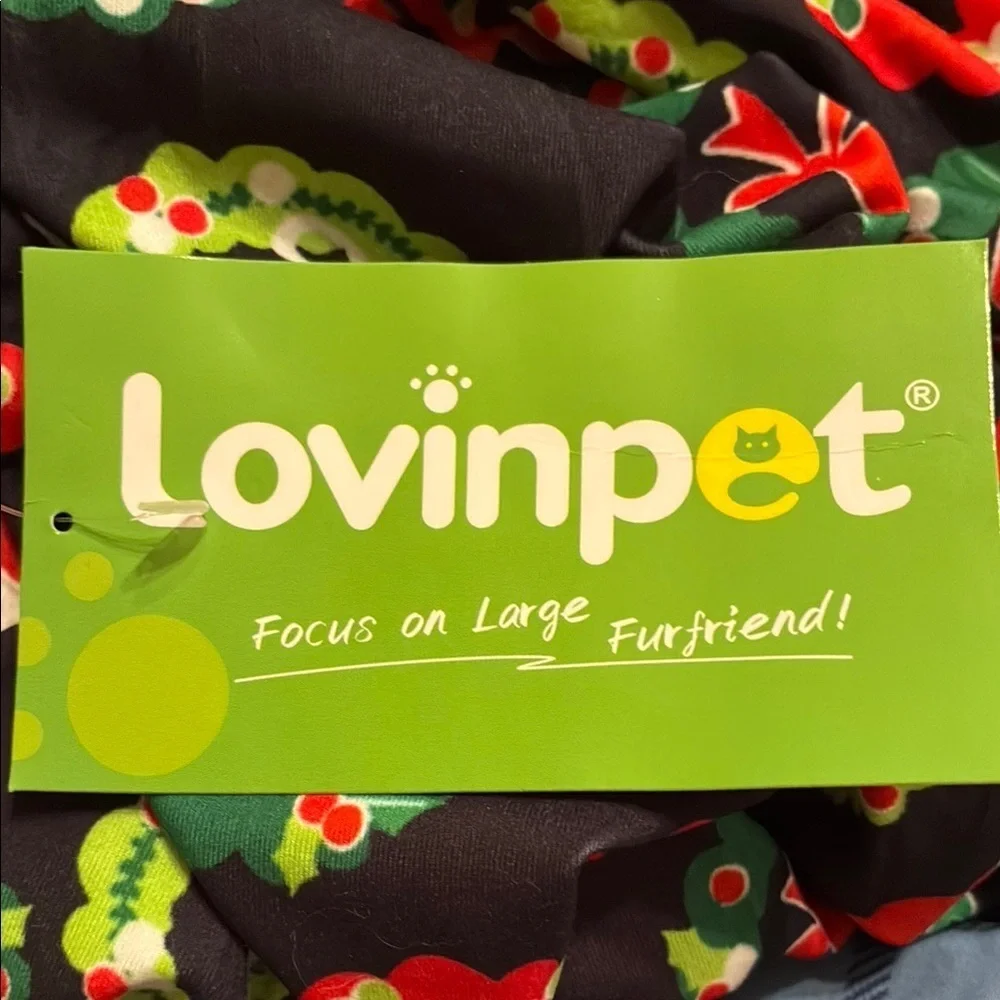 NWT Festive Black and Red Dog Pajamas Clothing size L